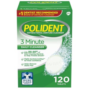 Polident 3-Minute Antibacterial Denture Cleanser 120-Pack for $3.67 via Sub & Save