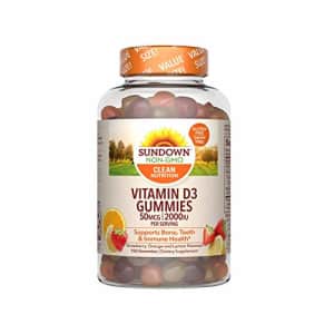 Sundown Vitamin D3 50mcg 2000IU Gummies for Immune Support, Non-GMO, Dairy-Free, Gluten-Free, for $8