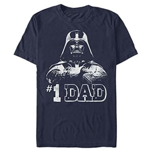 Star Wars Men's Numero Uno T-Shirt, Navy Blue, Medium for $11