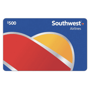 Southwest Airlines $500 Gift Card: $450 at Costco Southwest Airlines $500 Gift Card: $450 at Costco