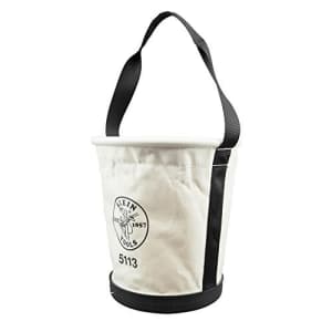 Klein Tools 5113 Canvas Bucket for Tool Storage and Transport is Tapered, Canvas with Web Handle, for $54 Klein Tools 5113 Canvas Bucket for Tool Storage and Transport is Tapered, Canvas with Web Handle, for $54