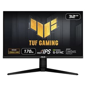 ASUS TUF Gaming 32 1440P Gaming Monitor (VG32AQL1A) - QHD (2560 x 1440), IPS, 170Hz, 1ms, Extreme for $429