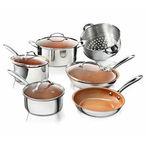 Gotham Steel Pro Chef 10-Piece Ti-Cerama Nonstick Stainless Steel Cookware Set for $140 Gotham Steel Pro Chef 10-Piece Ti-Cerama Nonstick Stainless Steel Cookware Set for $140
