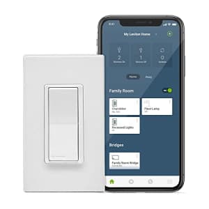 Leviton DN15S-2RW Decora Smart No-Neutral 15A Switch, Requires MLWSB Wi-Fi Bridge to Work, Alexa, for $37