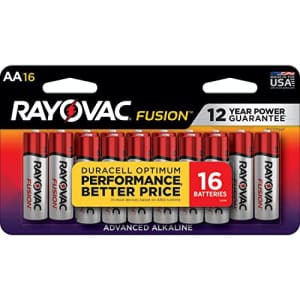 Rayovac AA Batteries, Fusion Premium Double A Battery Alkaline, 16 Count for $19