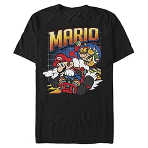 Nintendo Men's Kart Racer T-Shirt, Black, Large for $10