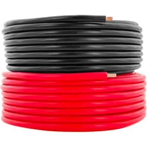 GS Power Copper Clad Aluminum Primary Wire 25-Ft. Roll 2-Pack for $8