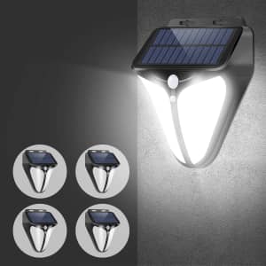 A-Zone Solar Powered Motion Activated Outdoor LED Light 4-Pack for $18 A-Zone Solar Powered Motion Activated Outdoor LED Light 4-Pack for $18