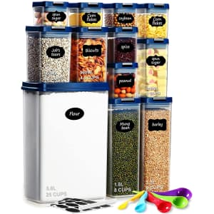 Lockcoo 12-Piece Food Storage Container Set with Lids for $25 Lockcoo 12-Piece Food Storage Container Set with Lids for $25