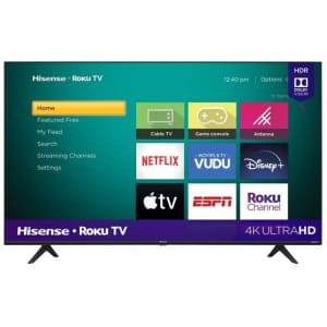 Hisense 58" Class 4K UHD LCD Roku Smart TV for $298 Hisense 58" Class 4K UHD LCD Roku Smart TV for $298