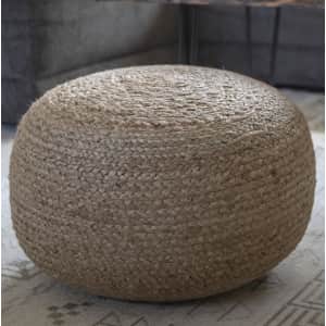 Decor Therapy 20" Woven Jute Ottoman Pouf for $45 Decor Therapy 20" Woven Jute Ottoman Pouf for $45