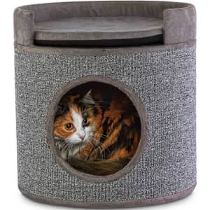 You & Me Cozy Cottage Cat Condo with Perch and Cushion for $27 You & Me Cozy Cottage Cat Condo with Perch and Cushion for $27