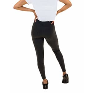 Spalding Women's Misses Activewear High Waisted Cotton/Spandex Full Length Legging, Heather Grey, L for $29