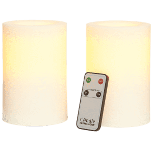 Flameless 4x6" Candles 2-Pack w/ Remote for $12
