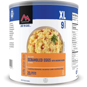 Mountain House Freeze Dried Scrambled Eggs with Bacon 20-oz. Can for $34 Mountain House Freeze Dried Scrambled Eggs with Bacon 20-oz. Can for $34