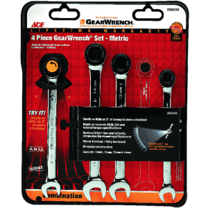Ace Hardware 7.5" Multiple Metric Gearwrench 4-Piece Set for $29