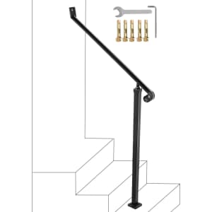 Wrought Iron Hand Rail for Outdoor Steps for $51