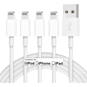 Ailawuu 6-Foot Lightning Charger Cable 4-Pack for $8 Ailawuu 6-Foot Lightning Charger Cable 4-Pack for $8
