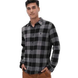 Aeropostale Men's Buffalo Check Flannel Shirt for $16