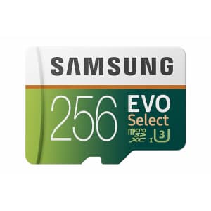 Samsung 256GB U3 Micro SD Card w/ Adapter for $33