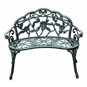 Freeport Park Thaddeus Metal Park Bench for $120 Freeport Park Thaddeus Metal Park Bench for $120