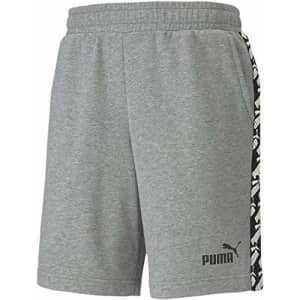PUMA Men's Casual Shorts, Medium Gray Heather, S for $30