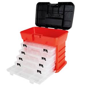 Stalwart 75-3182 Hawk 73 Compartment Durable Plastic Storage Tool Box, Red for $37