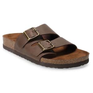 Sonoma Goods for Life Men's Raymond 02 Leather Slide Sandals for $15