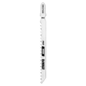 DEWALT DW3750H 4-Inch 6 TPI Fast Wood Cut HCS T-Shank Jig Saw Blade (5-Pack),Silver for $12 DEWALT DW3750H 4-Inch 6 TPI Fast Wood Cut HCS T-Shank Jig Saw Blade (5-Pack),Silver for $12