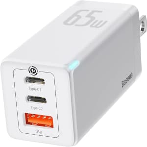 Baseus 65W GaN 3-Port USB-C Charger for $36