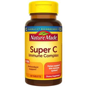 Nature Made Super C Immune Complex Tablets with Vitamin C, D and Zinc, 60 Tablets (Packaging May for $16 Nature Made Super C Immune Complex Tablets with Vitamin C, D and Zinc, 60 Tablets (Packaging May for $16