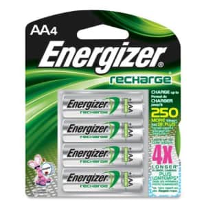 Eveready Energizer NH15BP4 Rechargeable AA Batteries, NiMH, 4/PK, MI for $13 Eveready Energizer NH15BP4 Rechargeable AA Batteries, NiMH, 4/PK, MI for $13