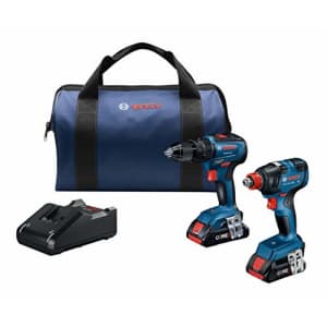 Bosch GXL18V-233B25 18V 2-Tool Combo Kit with 1/2 In. Hammer Drill/Driver, Freak 1/4 In. and 1/2 for $299 Bosch GXL18V-233B25 18V 2-Tool Combo Kit with 1/2 In. Hammer Drill/Driver, Freak 1/4 In. and 1/2 for $299