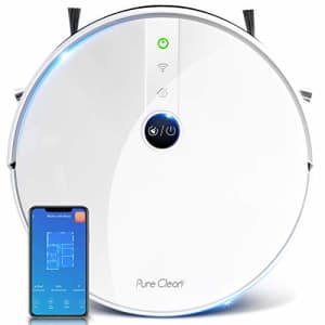 Pure Clean Robotic Vacuum Cleaner - 1800Pa Suction - Wifi Mobile App and Gyroscope Mapping - Ultra for $195 Pure Clean Robotic Vacuum Cleaner - 1800Pa Suction - Wifi Mobile App and Gyroscope Mapping - Ultra for $195