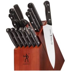 J.A. Henckels Solution 15-Piece Knife Block Set for $100