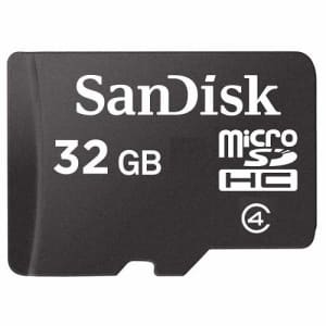 SanDisk SDSDQM-032G-B35 Micro SDHC Memory Card 32GB 4MB/s Class 4 for $10