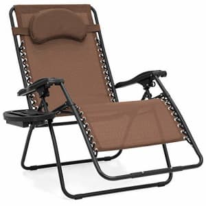 Best Choice Products Oversized Zero Gravity Chair, Folding Outdoor Patio Lounge Recliner w/Cup for $80