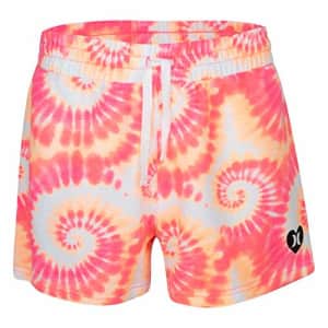 Hurley Girls' Knit Pull On Shorts, Hyper Pink, M for $18