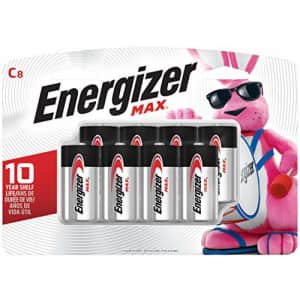 Energizer C Batteries Max Alkaline C Cell Size, 8 Count, 8 Count, 8 Count for $20
