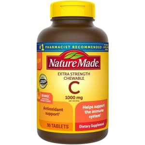 Nature Made Extra Strength Vitamin C 1,000mg Chewable Tablet 90-Count Bottle for $7 Nature Made Extra Strength Vitamin C 1,000mg Chewable Tablet 90-Count Bottle for $7