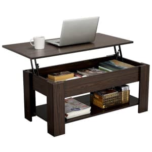 SmileMart Modern 39" Wood Lift-Top Coffee Table for $86