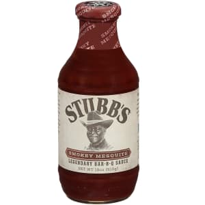 Stubb's Smokey Mesquite BBQ Sauce 18-oz. Bottle 4-Pack for $10 Stubb's Smokey Mesquite BBQ Sauce 18-oz. Bottle 4-Pack for $10