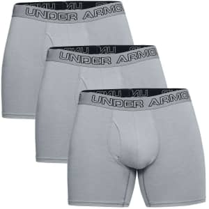 Under Armour Men's Charged Cotton 6" Boxerjock 3-Pack for $23