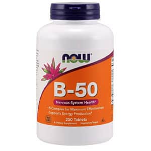 Now Foods NOW Supplements, Vitamin B-50 mg, Energy Production*, Nervous System Health*, 250 Tablets for $22
