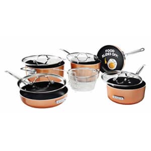 Gotham Steel Stackmaster Pots & Pans Set Stackable 10 Piece Cookware Set Saves 30% Space, Ultra for $169