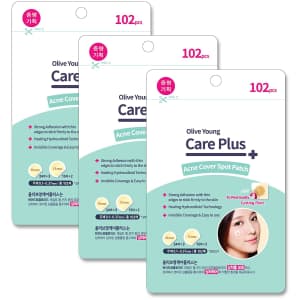 Olive Young 102-Count Care Plus Acne Cover Spot Patch 3-Pack for $20