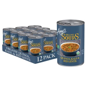 Amys Organic Kale, Quinoa, and Red Lentil 14.4-oz. Can 12-Pack for $40