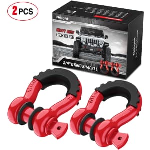 Nilight 4.75-Ton 3/4" D-Ring Shackle Set for $22