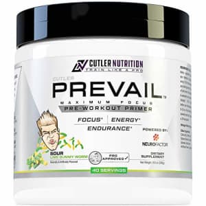 Cutler Nutrition Prevail Pre Workout Powder with Nootropics: Pre Workout for Men and Women, Cutting Edge Energy and for $30