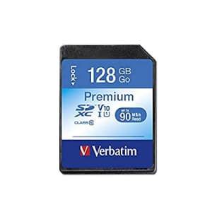 Verbatim 128GB Premium SDXC Memory Card, UHS-I V10 U1 Class 10 for $27 Verbatim 128GB Premium SDXC Memory Card, UHS-I V10 U1 Class 10 for $27